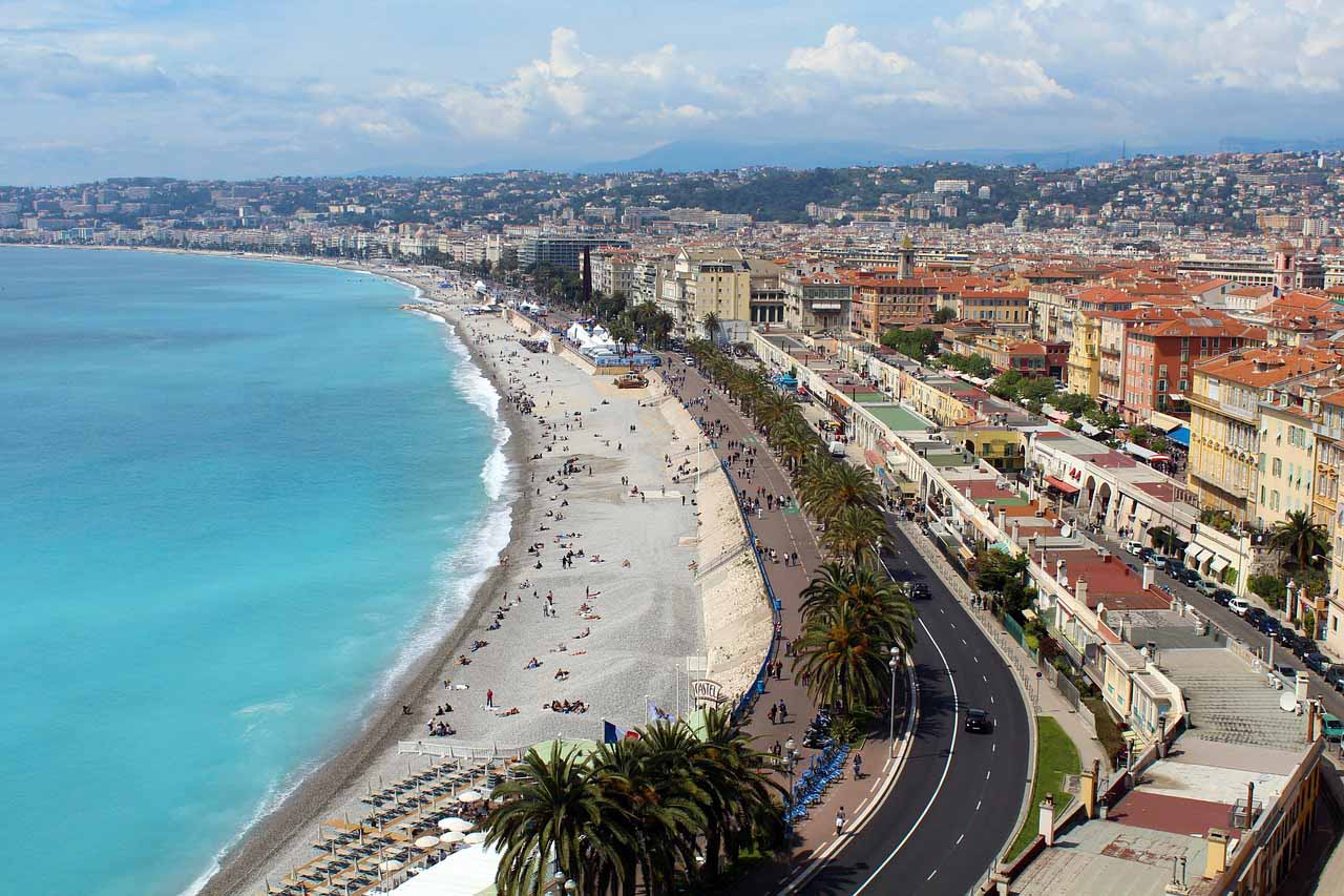 the beaches of Nice, France